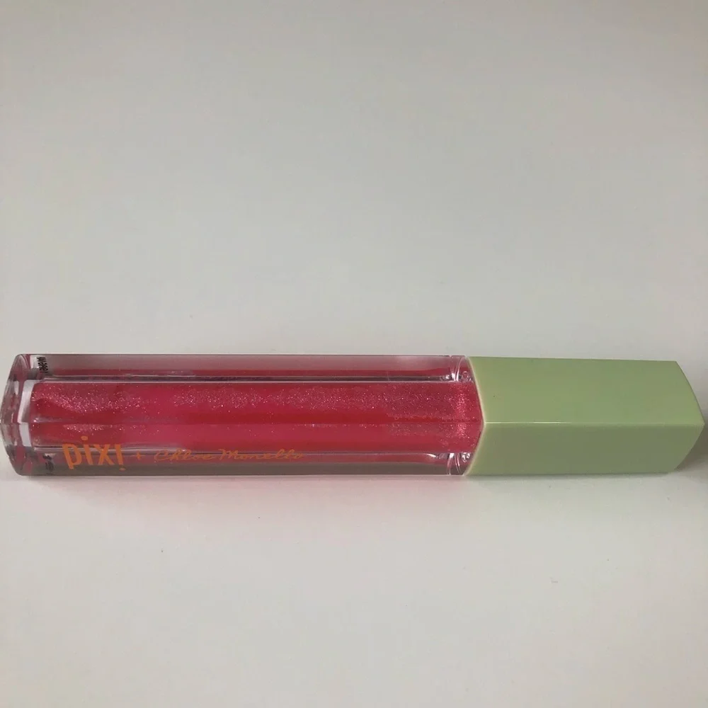 Pixi + Chloe Morello Pink Lip Balm Gloss High-Shine in color Bonbon